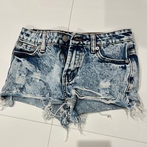 Vintage Havana distressed acid wash Jean shorts